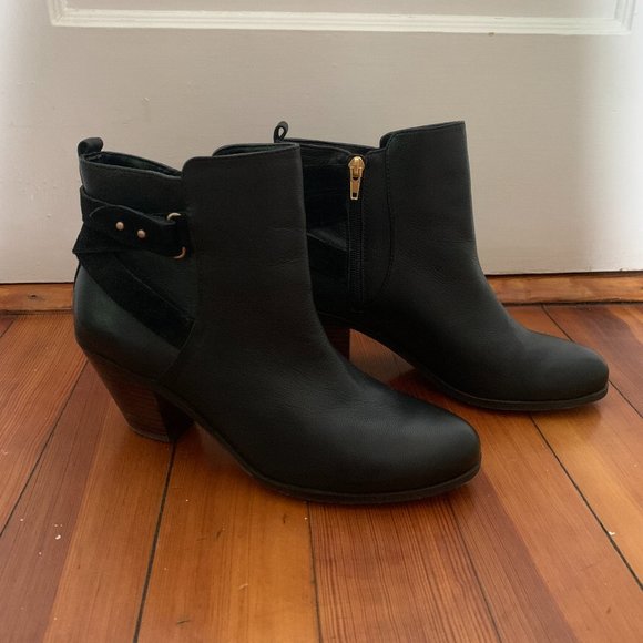 Julianne Hough for Sole Society Idelle Bootie, black leather, size 9.5, EUC - Picture 3 of 12
